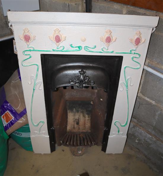 Fire surround, stamped on back No. 62 RDS20362 - Art Nouveau style, width 64cm, height 91cm